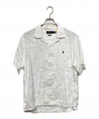 POLO RALPH LAURENポロ・ラルフローレン）の古着「リネンオープンカラーシャツ」｜ホワイト
