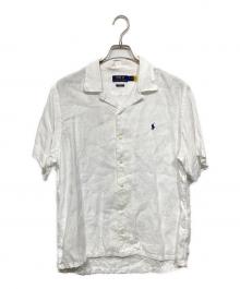 POLO RALPH LAUREN（ポロ・ラルフローレン）の古着「リネンオープンカラーシャツ」｜ホワイト