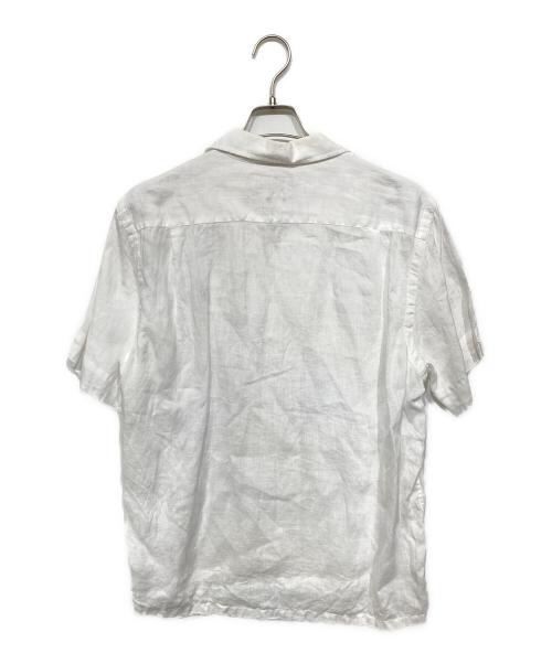 POLO RALPH LAUREN（ポロ・ラルフローレン）POLO RALPH LAUREN (ポロ・ラルフローレン) リネンオープンカラーシャツ ホワイト サイズ:Mの古着・服飾アイテム