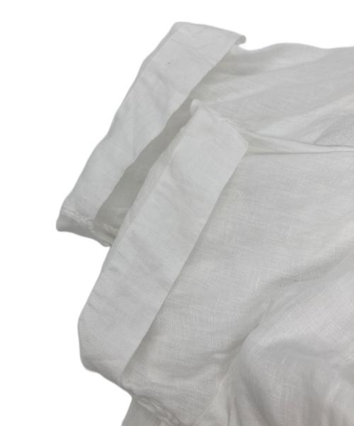 POLO RALPH LAUREN（ポロ・ラルフローレン）POLO RALPH LAUREN (ポロ・ラルフローレン) リネンオープンカラーシャツ ホワイト サイズ:Mの古着・服飾アイテム