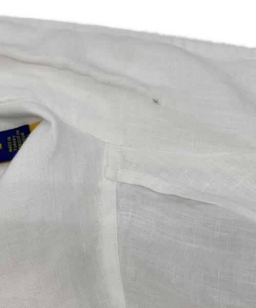 POLO RALPH LAUREN（ポロ・ラルフローレン）POLO RALPH LAUREN (ポロ・ラルフローレン) リネンオープンカラーシャツ ホワイト サイズ:Mの古着・服飾アイテム