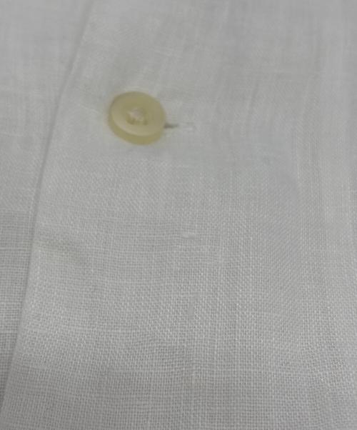 POLO RALPH LAUREN（ポロ・ラルフローレン）POLO RALPH LAUREN (ポロ・ラルフローレン) リネンオープンカラーシャツ ホワイト サイズ:Mの古着・服飾アイテム