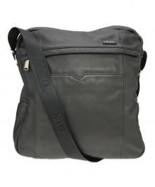 TUMI（トゥミ）の古着「レザーショルダーバッグ」｜ブラック