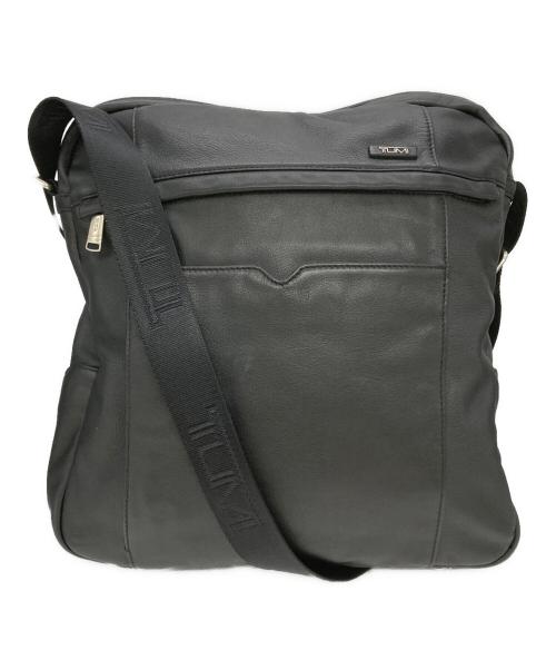TUMI（トゥミ）TUMI (トゥミ) レザーショルダーバッグ ブラックの古着・服飾アイテム