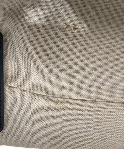 Salvatore Ferragamo（サルヴァトーレ フェラガモ）Salvatore Ferragamo (サルヴァトーレ フェラガモ) レザーキャンバス トートバッグ アイボリー×ブラックの古着・服飾アイテム