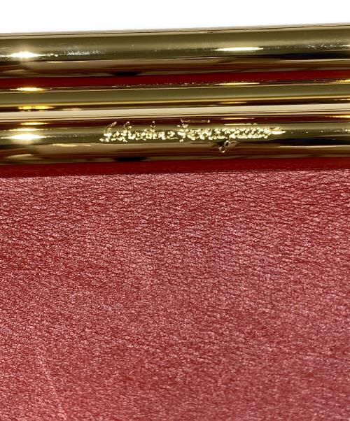 Salvatore Ferragamo（サルヴァトーレ フェラガモ）Salvatore Ferragamo (サルヴァトーレ フェラガモ) サークルハンドルトートバッグ レッドの古着・服飾アイテム