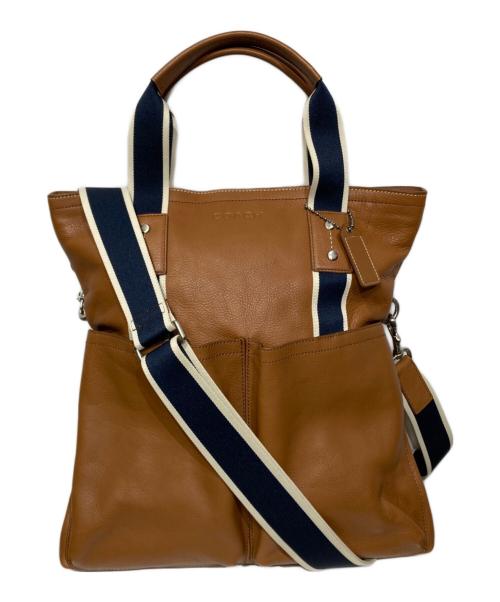 COACH（コーチ）COACH (コーチ) F70558　レザー2WAYショルダーバッグ ベージュの古着・服飾アイテム