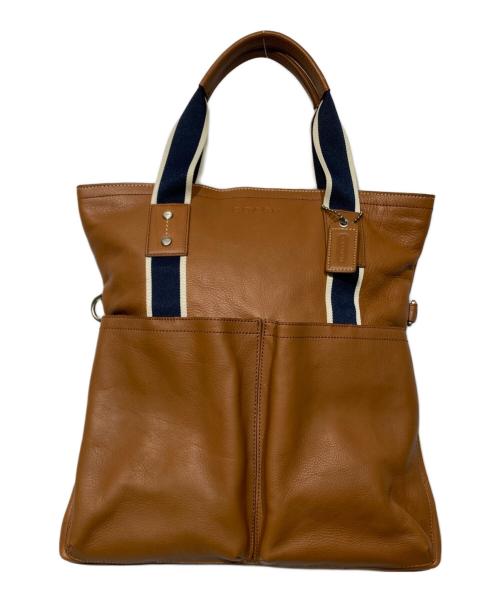 COACH（コーチ）COACH (コーチ) F70558　レザー2WAYショルダーバッグ ベージュの古着・服飾アイテム