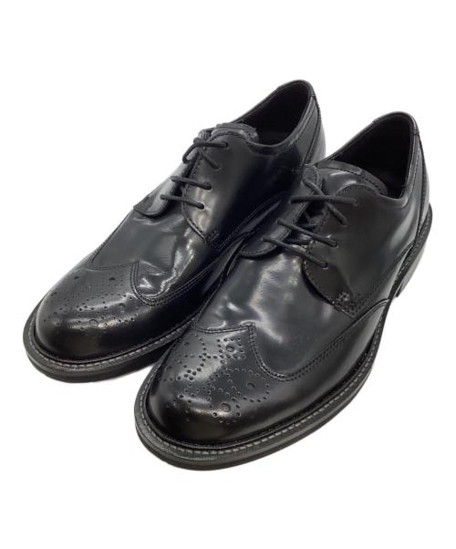 ECCO（エコー）ECCO (エコー) ウィングチップシューズ ブラック サイズ:40の古着・服飾アイテム