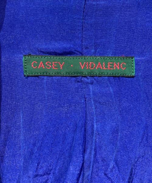 CASEY VIDALENC（ケイシーヴィダレンク）CASEY VIDALENC (ケイシーヴィダレンク) シルク3Bジャケット ブルー サイズ:XSの古着・服飾アイテム