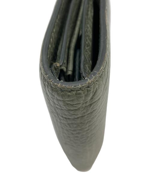 Maison Margiela（メゾンマルジェラ）Maison Margiela (メゾンマルジェラ) 4ステッチ 二つ折り ウォレット グリーンの古着・服飾アイテム