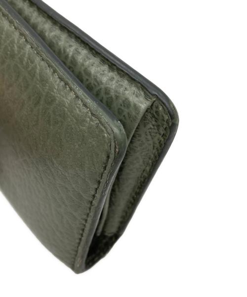 Maison Margiela（メゾンマルジェラ）Maison Margiela (メゾンマルジェラ) 4ステッチ 二つ折り ウォレット グリーンの古着・服飾アイテム