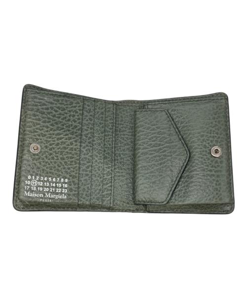 Maison Margiela（メゾンマルジェラ）Maison Margiela (メゾンマルジェラ) 4ステッチ 二つ折り ウォレット グリーンの古着・服飾アイテム
