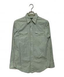POLO COUNTRY（ポロカントリー）の古着「ウエスタンシャツ」｜グリーン×ベージュ