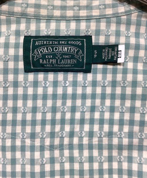 POLO COUNTRY（ポロカントリー）POLO COUNTRY (ポロカントリー) ウエスタンシャツ グリーン×ベージュ サイズ:Sの古着・服飾アイテム
