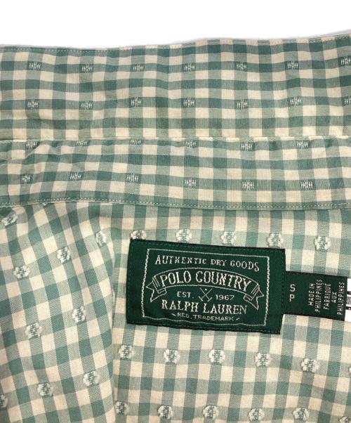 POLO COUNTRY（ポロカントリー）POLO COUNTRY (ポロカントリー) ウエスタンシャツ グリーン×ベージュ サイズ:Sの古着・服飾アイテム