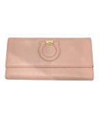 Salvatore Ferragamoサルヴァトーレ フェラガモ）の古着「KM-22　ガンチーニ 長財布」｜ピンク