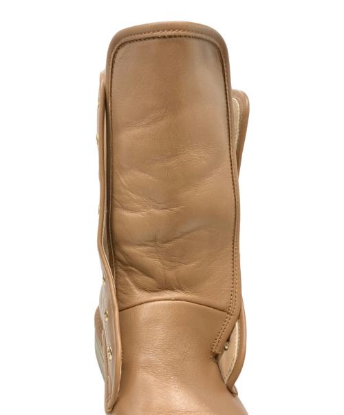 MaxMara（マックスマーラ）MaxMara (マックスマーラ) URBAN コンバットブーツ ブラウン サイズ:37の古着・服飾アイテム