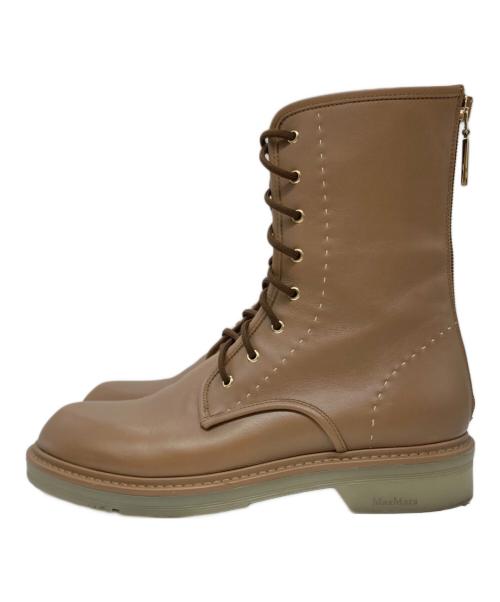 MaxMara（マックスマーラ）MaxMara (マックスマーラ) URBAN コンバットブーツ ブラウン サイズ:37の古着・服飾アイテム