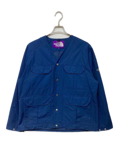 THE NORTHFACE PURPLELABEL（ザ・ノースフェイス パープルレーベル）THE NORTHFACE PURPLELABEL (ザ・ノースフェイス パープルレーベル) Mountain Wind Cardigan（マウンテン ウィンド カーディガン） ネイビー サイズ:Lの古着・服飾アイテム