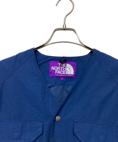 THE NORTHFACE PURPLELABEL（ザ・ノースフェイス パープルレーベル）THE NORTHFACE PURPLELABEL (ザ・ノースフェイス パープルレーベル) Mountain Wind Cardigan（マウンテン ウィンド カーディガン） ネイビー サイズ:Lの古着・服飾アイテム