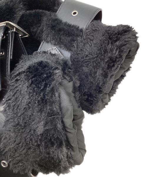 REFLEM（レフレム）REFLEM (レフレム) ベルト付きハイネックファージャケット ブラック サイズ:FREEの古着・服飾アイテム