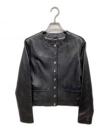 ANAYI（アナイ）の古着「ラムレザードットボタン ジャケット」｜ブラック
