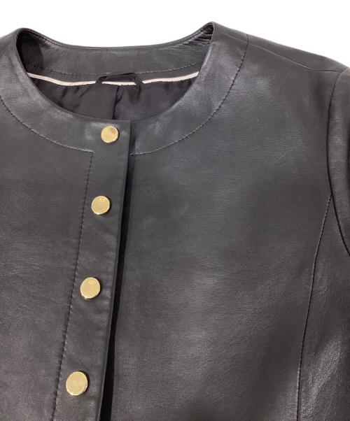 ANAYI（アナイ）ANAYI (アナイ) ラムレザードットボタン ジャケット ブラック サイズ:34の古着・服飾アイテム