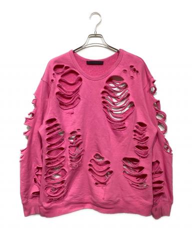 siero着用JUN NAKAYAMA DISTRESSED CREWNECK 中古・古着通販】JUN NAKAYAMA (ジュンナカヤマ) DISTRESSED CREWNECK