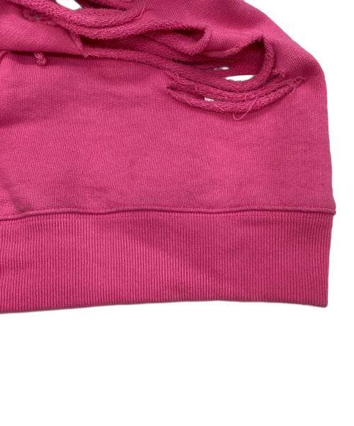 JUN NAKAYAMA（ジュンナカヤマ）JUN NAKAYAMA (ジュンナカヤマ) DISTRESSED CREWNECK ピンク サイズ:L/XLの古着・服飾アイテム