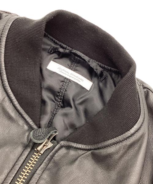 JOURNAL STANDARD（ジャーナルスタンダード）JOURNAL STANDARD (ジャーナルスタンダード) ゴートレザー ボンバーブルゾン ブラック サイズ:Lの古着・服飾アイテム