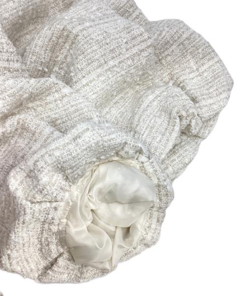 anuans（アニュアンス）anuans (アニュアンス) オリジナルツイードバルーンスリーブブラウス ベージュ サイズ:Fの古着・服飾アイテム