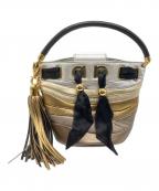 Salvatore Ferragamoサルヴァトーレ フェラガモ）の古着「ドローストリングバッグ」｜シルバー