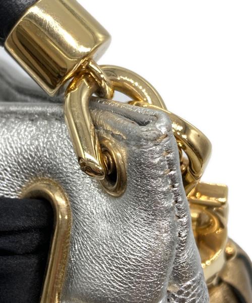 Salvatore Ferragamo（サルヴァトーレ フェラガモ）Salvatore Ferragamo (サルヴァトーレ フェラガモ) ドローストリングバッグ シルバーの古着・服飾アイテム