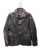 TAKEO KIKUCHIタケオキクチ）の古着「ラムレザージャケット」｜ブラック