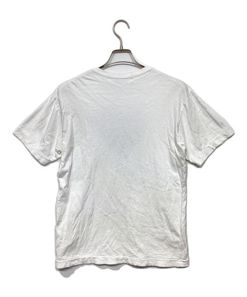 PLAY COMME des GARCONS（プレイコムデギャルソン）PLAY COMME des GARCONS (プレイコムデギャルソン) Double Heart T-Shirts ホワイト×パープル サイズ:Lの古着・服飾アイテム