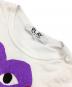 中古・古着 PLAY COMME des GARCONS (プレイコムデギャルソン) Double Heart T-Shirts ホワイト×パープル サイズ:L：8000円