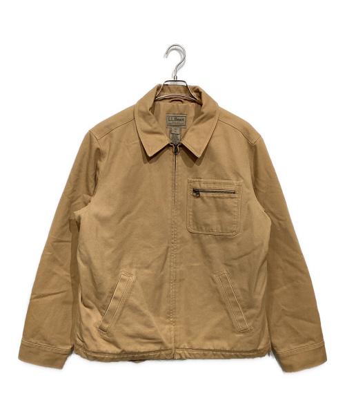 L.L.Bean（エルエルビーン）L.L.Bean (エルエルビーン) ダック地 ワークジップブルゾン ベージュ サイズ:Lの古着・服飾アイテム
