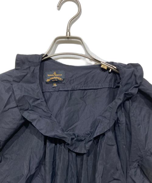 Vivienne Westwood ANGLOMANIA（ヴィヴィアンウエストウッドアングロマニア）VIVIENNE WESTWOOD ANGLOMANIA (ヴィヴィアンウエストウッドアングロマニア) フリルギャザーデザインワンピース ブラック サイズ:38の古着・服飾アイテム