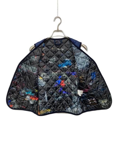 LAVENHAM（ラベンハム）LAVENHAM (ラベンハム) PS Paul Smith (ＰＳポールスミス) キルティングベスト ネイビー×ブラック サイズ:38の古着・服飾アイテム