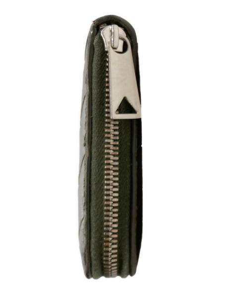 BOTTEGA VENETA（ボッテガベネタ）BOTTEGA VENETA (ボッテガベネタ) イントレチャート ラウンドファスナー財布 オリーブの古着・服飾アイテム