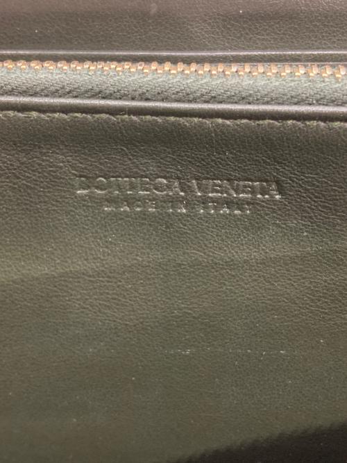 BOTTEGA VENETA（ボッテガベネタ）BOTTEGA VENETA (ボッテガベネタ) イントレチャート ラウンドファスナー財布 オリーブの古着・服飾アイテム