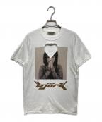 BASICKSベイシックス）の古着「Bjork Debut 90's Heart Laser Cut T-shirt」｜ホワイト