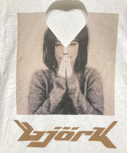 BASICKS（ベイシックス）BASICKS (ベイシックス) Bjork Debut 90's Heart Laser Cut T-shirt ホワイト サイズ:Sの古着・服飾アイテム