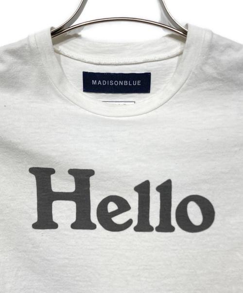 MADISON BLUE（マディソンブルー）MADISON BLUE (マディソンブルー) HELLO CREW NECK TEE ホワイト サイズ:00の古着・服飾アイテム