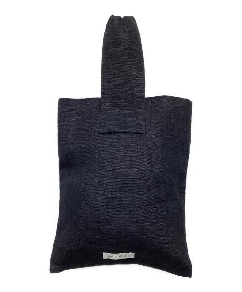 MADISON BLUE（マディソンブルー）MADISON BLUE (マディソンブルー) SAC CARRE HEAVY LINEN ハンドバッグ ブラックの古着・服飾アイテム