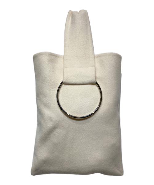 MADISON BLUE（マディソンブルー）MADISON BLUE (マディソンブルー) SAC CARRE REVER ハンドバッグ ホワイトの古着・服飾アイテム