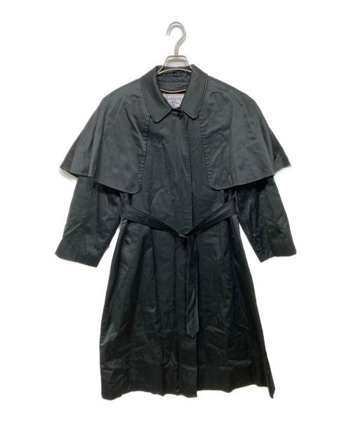 Burberry's（バーバリー）Burberry's (バーバリー) ケープ付 ステンカラーコート ブラック サイズ:9ARの古着・服飾アイテム