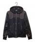 JUST CAVALLI（ジャストカヴァリ）の古着「Faux Leather-Sleeve Zip-Front Hoodie」｜ブラック