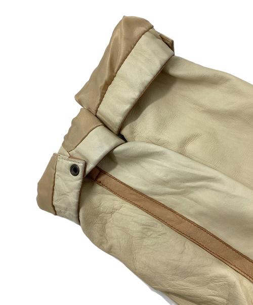 AVIREX（アヴィレックス）AVIREX (アヴィレックス) レザージャケット ベージュ サイズ:Mの古着・服飾アイテム